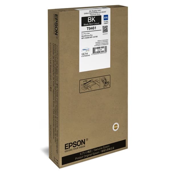 EPSON T9461 bläckpatron - 136,7 ml - XXL storlek - Svart