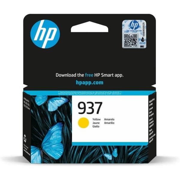 HP 937 gul äkta bläckpatron (4S6W4NE) för HP OfficeJet Pro 9110/9120/9130/9720/9730