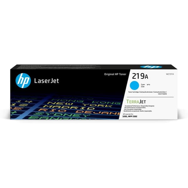 Tonerpatron - HP - 219A - Cyan - LaserJet - Integrerad säkerhet