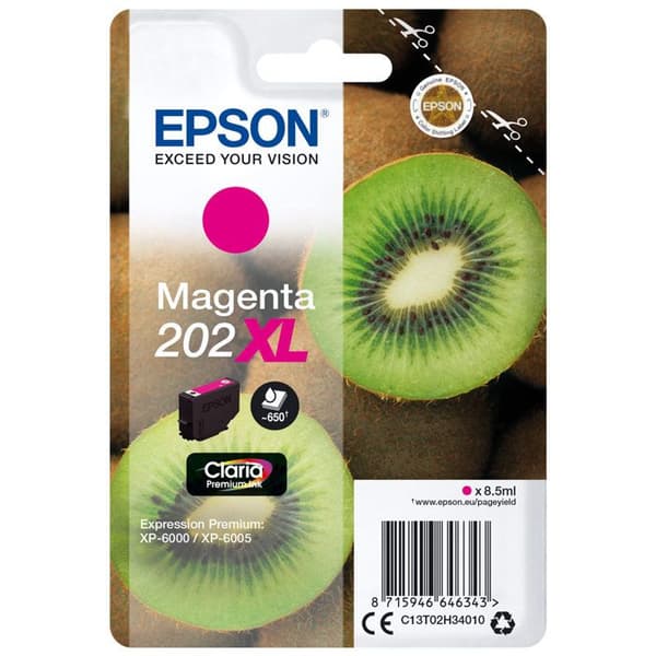 Epson 202XL bläckpatron - Magenta - XL - For Expression Premium XP-6000/XP-6005/XP-6100/XP-6105