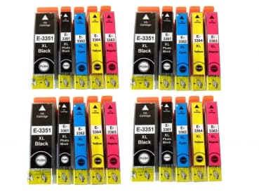 Pixojet Blekkpatroner Epson 33XL - C13T33514022, 20 Pakke 296 ml