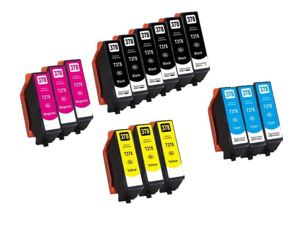 Pixojet blækpatroner Epson 378 XL - C13T37914010, 15 stk. rabatpakke 150,9 ml