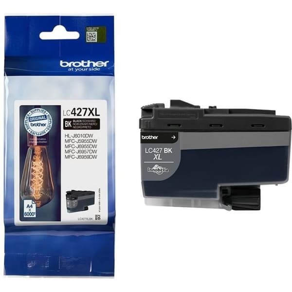 Bläckpatron - BROTHER - LC427XLBK - Svart - 6000 sidor - Kompatibel med MFC-J6955DW, HL-J6010DW