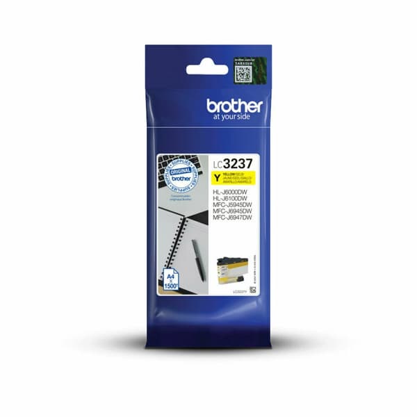Original Bläckpatron Brother LC-3237Y Gul
