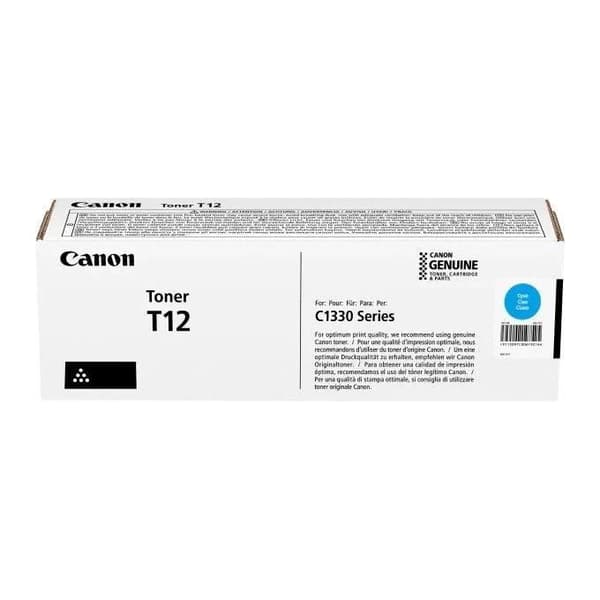 Toner - Canon - T12 - Original - Cyanfärg - Förpackning med 1 - Hög Kvalitet
