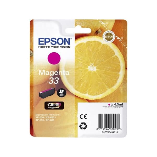 Epson 33 multipack bläckpatron - förpackning med 5 - 24,4 ml - svart, gul, cyan, magenta, fotosvart