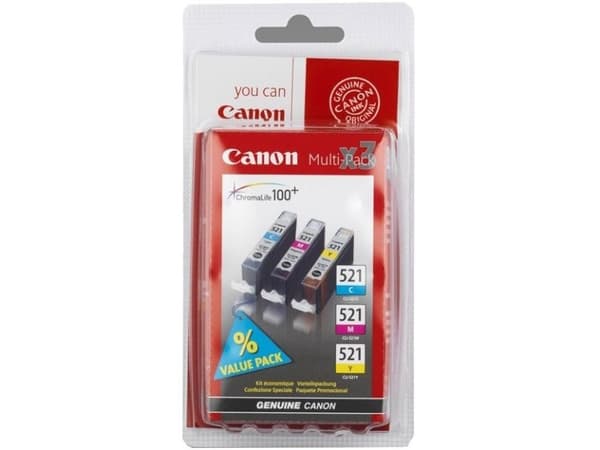 Canon 2934B015, Cyan, Fiolblå, Gult, 3 stykker, Multipakke