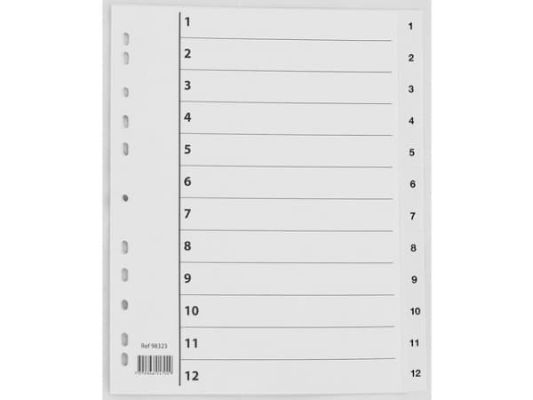 Register A4+ Pp 1-12 M/Indeksark (1 stk.)