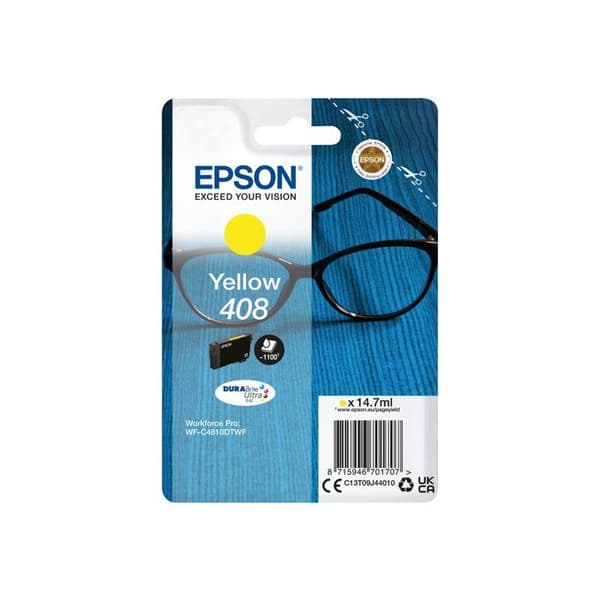 Bläckpatron - Epson - 408 - Gul - Hög kvalitet - 1100 sidor