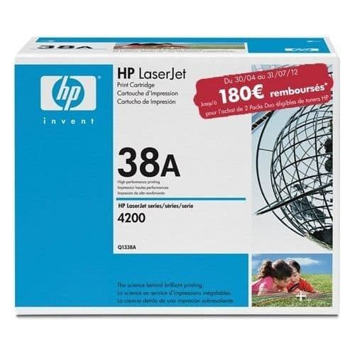 Original HP 38A LaserJet Tonerkassett - Svart - 12 000 sidor