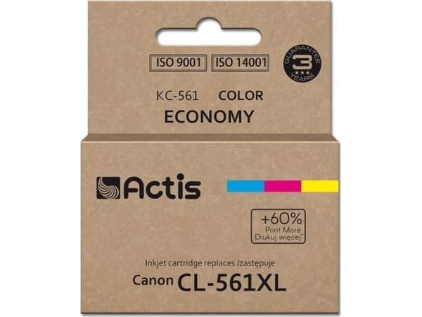 Actis KC-561, Hög (XL) avkastning, Blå, Lila, Gul, Färgbaserat bläck, 18 ml, 1 styck, Enpack