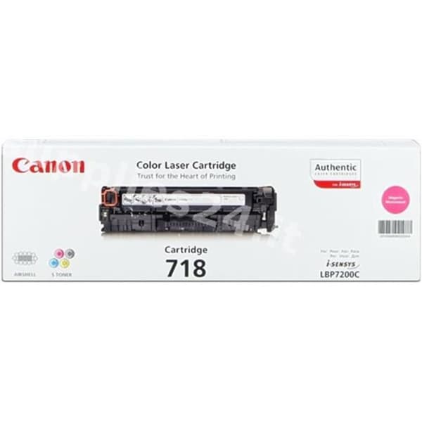 Tonerkassett - CANON - 718 M - Magenta - Laser - Upp till 2900 sidor ISO/IEC 19798