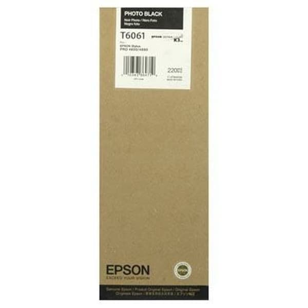 Original Bläckpatron Epson Cartucho T606100 negro foto Svart