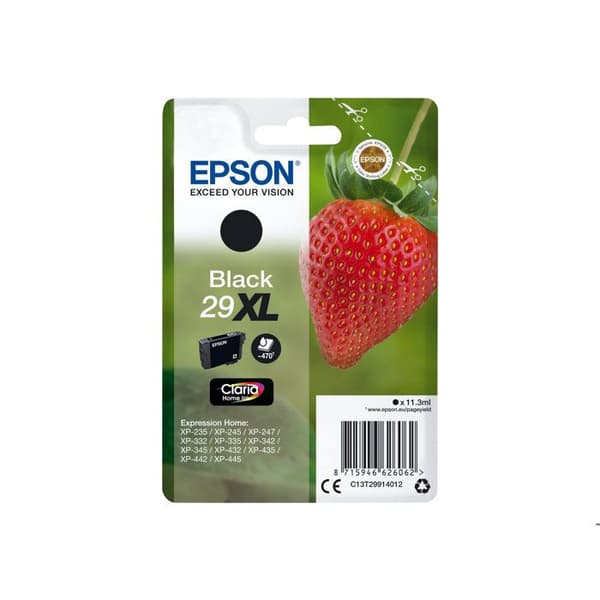 EPSON Strawberry bläckpatron - Claria XL bläck - Svart - Epson Claria Home Ink - 11,3 ml - Bläckstråle - XL
