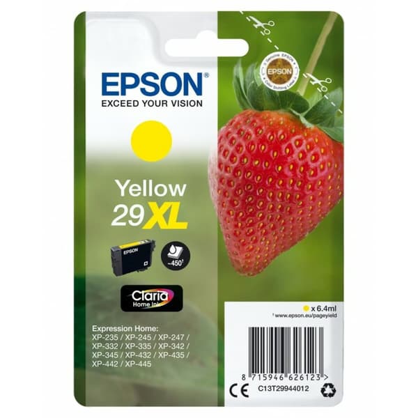 Originale Blekkpatroner Epson XP 235 332 335 432 435 - Nº 29 XL Gul (10 enheter)