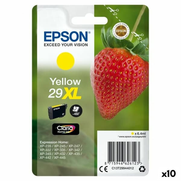 Originale Blekkpatroner Epson XP 235 332 335 432 435 - Nº 29 XL Gul (10 enheter)