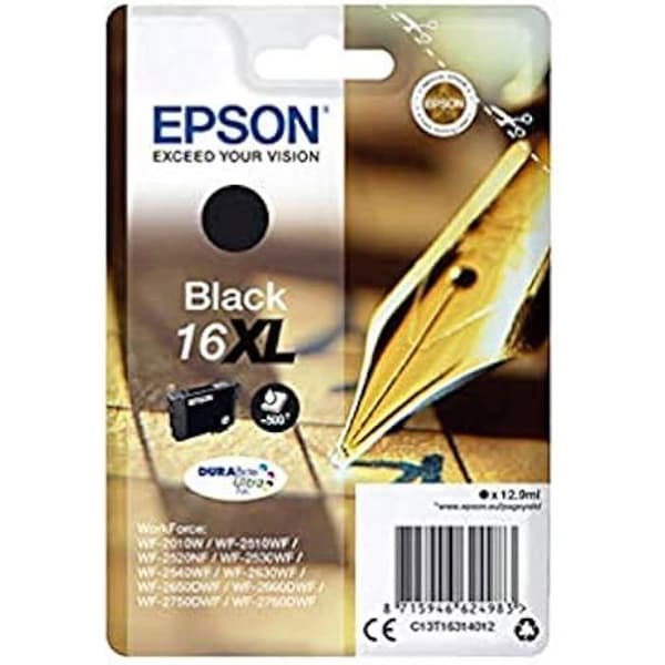 Bläckpatron - EPSON - C13T16314012 - Kompatibel WF2010 - Svart - 500 utskrivbara sidor