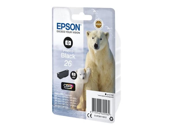 Original Epson 26 bläckpatron - foto svart - för Expression Premium XP-510/820