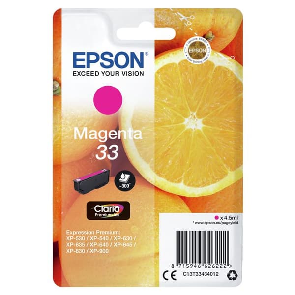 EPSON Original bläckpatron 33 - 4,5 ml - Magenta