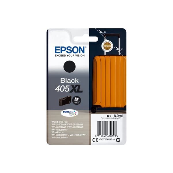 EPSON 405XL DURABrite Ultra Black Ink Cartridge - Paket med 1