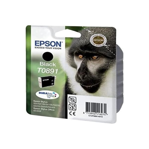 EPSON Bläckpatron T0891 Svart - Monkey (C13T08914011)