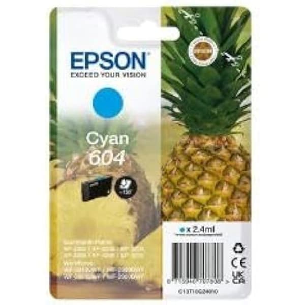 Bläckpatron - EPSON - 604 - Cyan - Original - Bläckstråle - 1 enhet