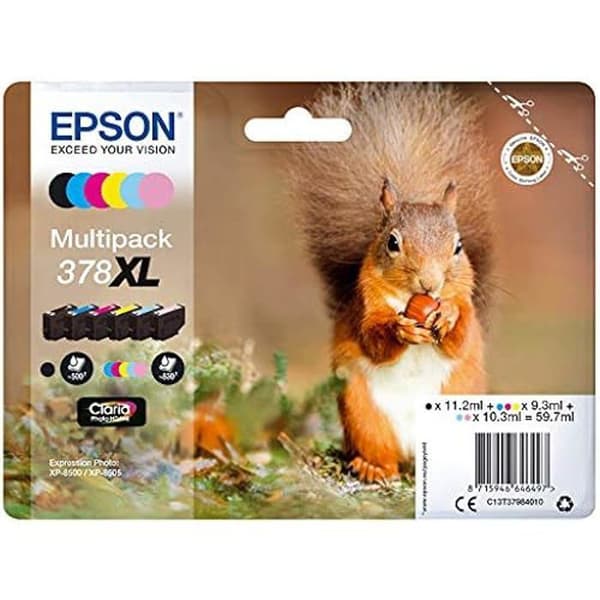 Multipack med bläck - EPSON - T37884 - 6 Färger - Kompatibel - Bläckstråle