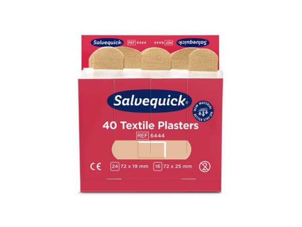 Plaster Salvequick Tekstil Refill (40 stk/pk, 6 pakker) (1 stk.)