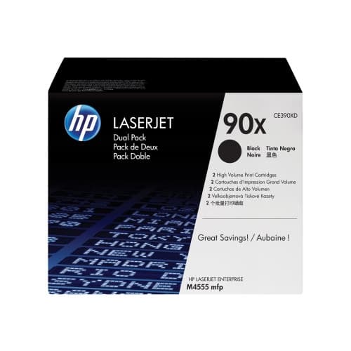 HP 90X - 2-pack - Lång livslängd - svart - original - LaserJet - tonerkassett (CE390XD)
