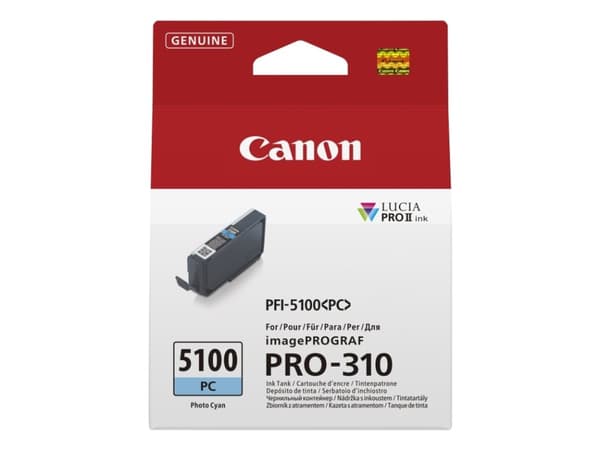 Canon PFI-5100 PC - 14.4 ml - fotocyan - original - hengeboks - blekkbeholder - for imagePROGRAF PRO-310