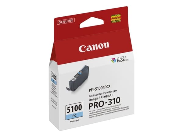 Canon PFI-5100 PC - 14.4 ml - fotocyan - original - hengeboks - blekkbeholder - for imagePROGRAF PRO-310