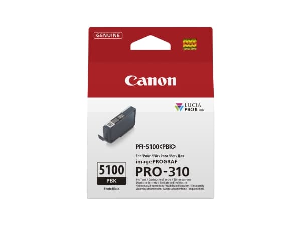 Canon PFI-5100 PBK - 14.4 ml - fotosort - original - hengeboks - blekkbeholder - for imagePROGRAF PRO-310