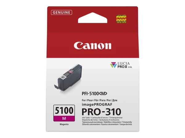 Canon PFI-5100 M - 14.4 ml - magenta - original - hängande låda - bläcktank - för imagePROGRAF PRO-310