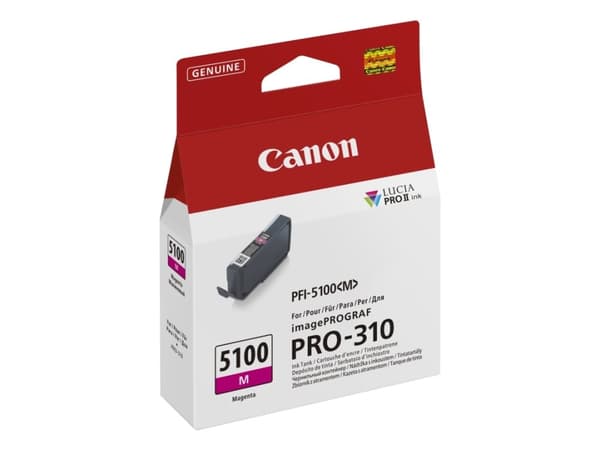 Canon PFI-5100 M - 14.4 ml - magenta - original - hängande låda - bläcktank - för imagePROGRAF PRO-310