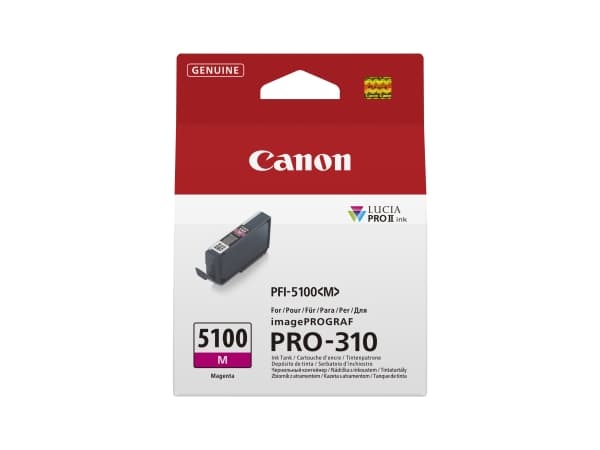 Canon PFI-5100 M - 14.4 ml - magenta - original - hängande låda - bläcktank - för imagePROGRAF PRO-310