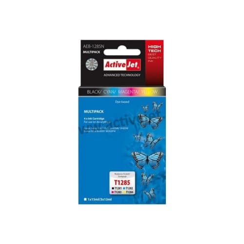 ActiveJet AEB-1285N Supreme - 4-pack - gul, cyan, magenta - kompatibel - bläckpatron (alternativ för: Epson T1285)