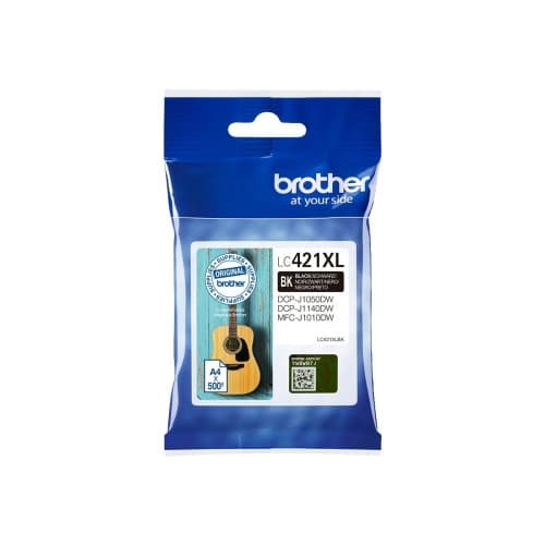 Brother LC421XLBK - Lång livslängd - svart - original - bläckpatron