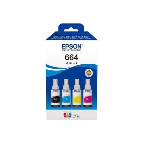 Epson EcoTank 664 - 4-pack - svart, magenta, cyan, gul - original - bläcktank