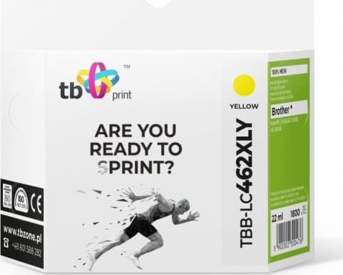 tb print Blekk for Bczerwonyher MFC-J3540DW TBB-LC462XLY 100% ny gul