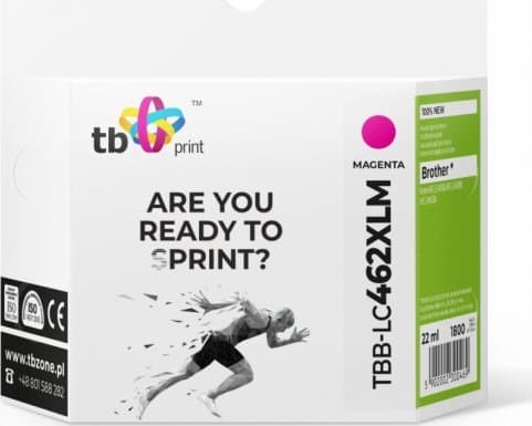 tb print Blekk for Bczerwonyher MFC-J3540DW TBB-LC462XLM 100 % ny magenta