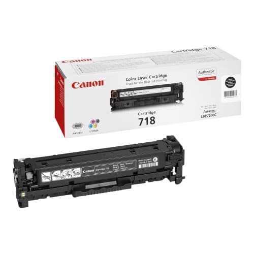 Canon 718 Black - svart - original - tonerkassett