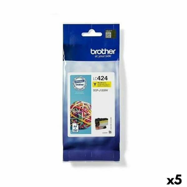Originale Blekkpatroner Brother DCP-J1200W Gul (5 enheter)