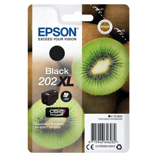 Epson Claria Premium 202XL bläckpatron - Svart - Bläckstråle - High Yield - 550 sidor