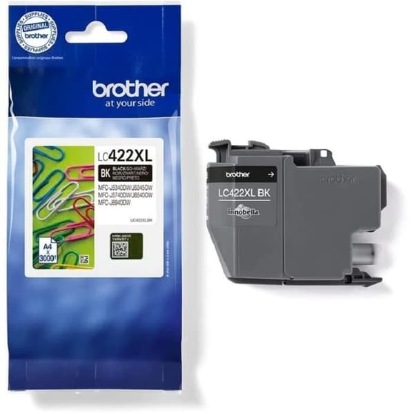 Patron LC422XLBK - BROTHER - Svart - 3000p - För Business Smart MFC-J5340DW, MFC-J5345DW, MFC-J5740DW, MFC-J6540DW och