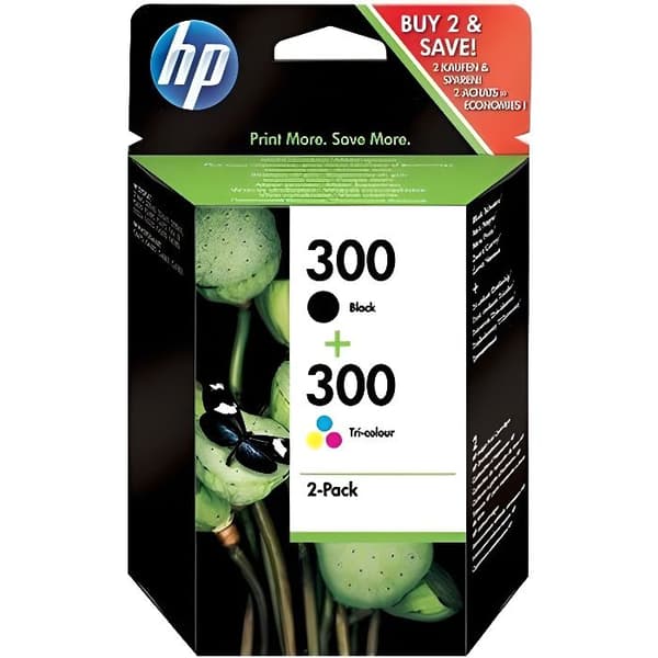 HP 300 bläckpatron - 2-pack - Svart / Gul / Cyan / Magenta
