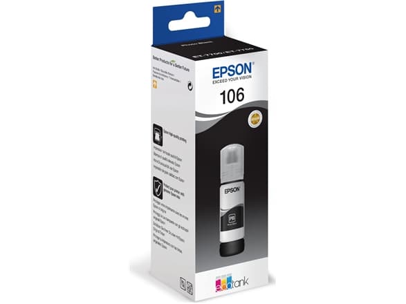 Epson 106 EcoTank Photo Black ink bottle, Pigmentbasert blekk, 70 ml, 1 stykker