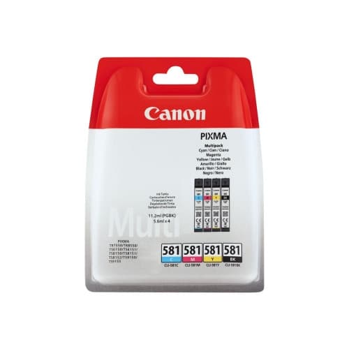 Canon CLI-581 BK/C/M/Y Multi Pack - 4-pack - svart, gul, cyan, magenta - original - bläcktank