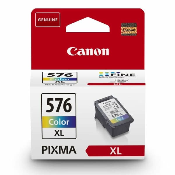 Alkunperäinen mustepatruuna Canon CL-576XL Musta Cyanin sininen/Magentan punainen/Keltainen