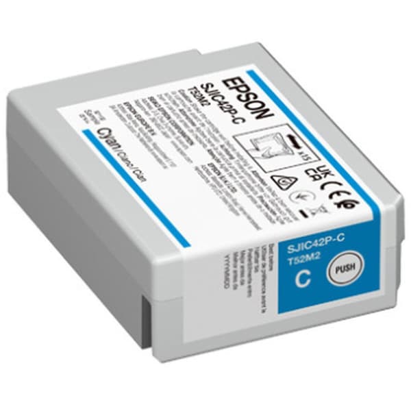 Alkunperäinen mustepatruuna Epson SJIC42P-C Syaani