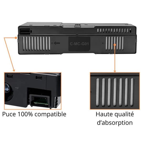 Underhållsremsförpackning - Canon - MC-G01 4628C001 - Kompatibel Maxify - Svart - Förpackning med 1